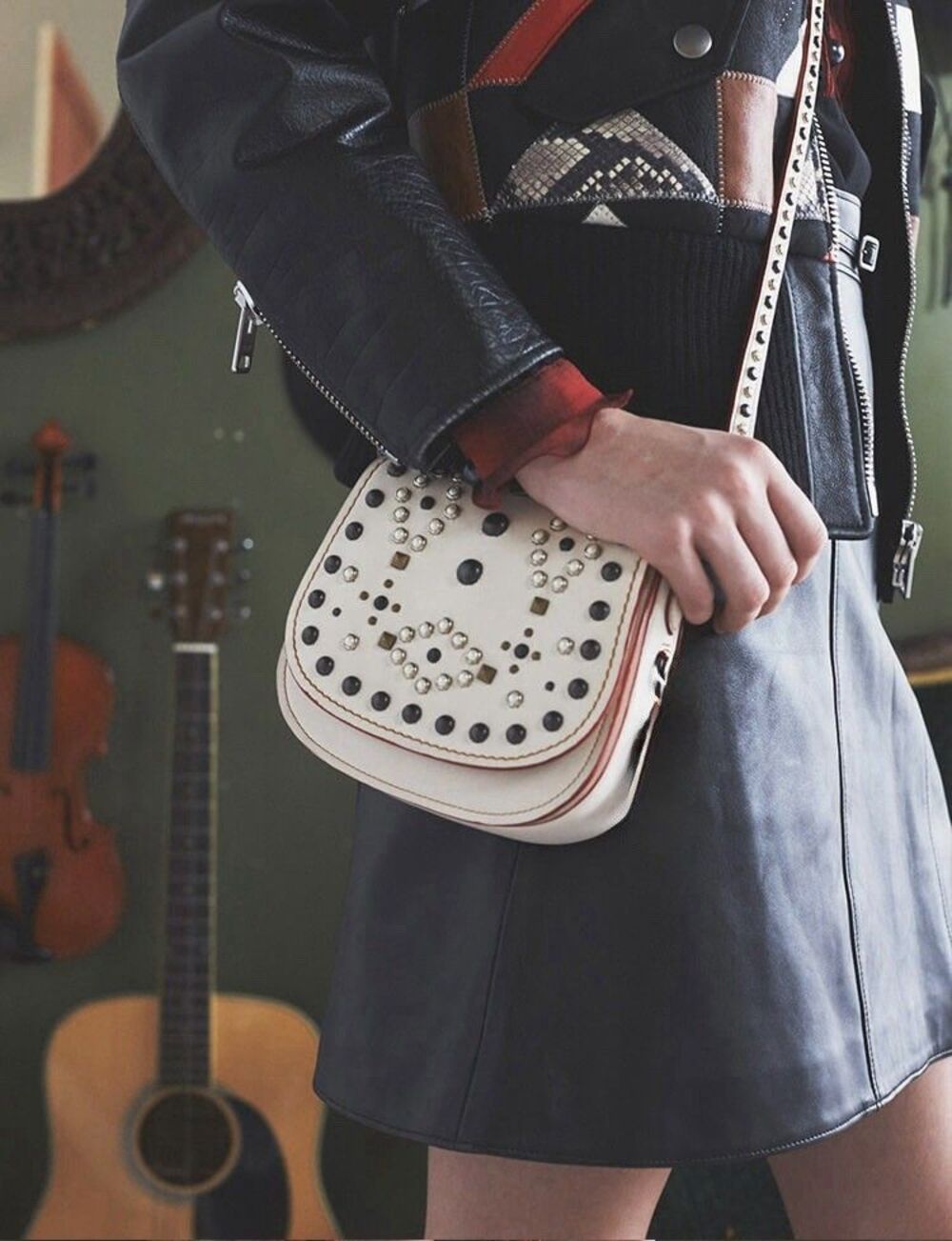 Coach 1941 Saddle 17 With Western Rivets in chalk Leather Crossbody Bag